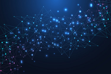 geometric abstract background with connected line vector image