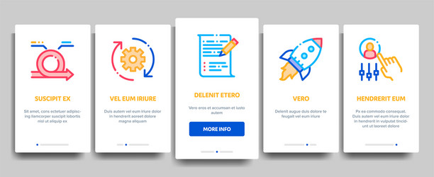 scrum agile elements onboarding vector