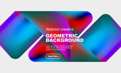 square and triangle design with fluid gradients vector image