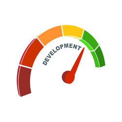 development level meter economy and financial vector image