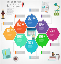 infographic modern design template vector