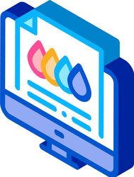 printed sheet in computer isometric icon vector image