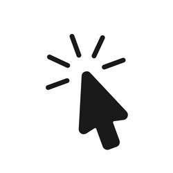 Black Click Cursor Icon vector image