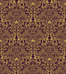 damask seamless pattern repeating background vector image