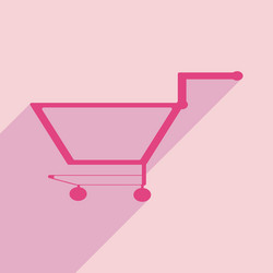 flat with shadow icon and mobile application vector image