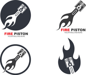 Piston Skull Icon Vector Image