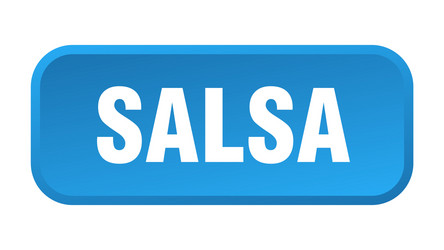 salsa button square 3d push vector image