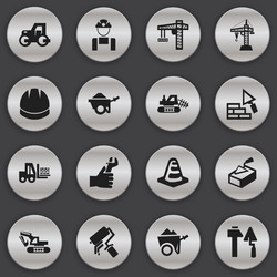 set of 16 editable structure icons includes vector image