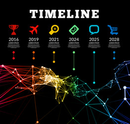 timeline infographic vector