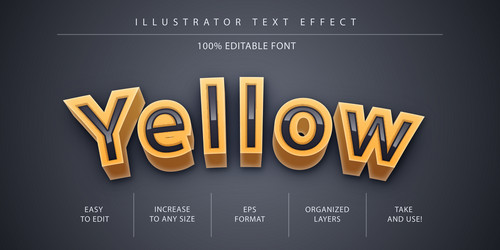 editable text style effect typography template vector image