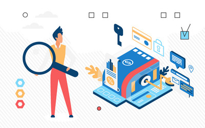 monitoring financial data account transactions vector image