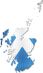 Shiny grunge map scotland vector