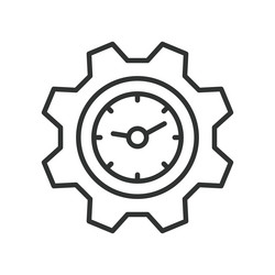 time optimization icon in line design vector image