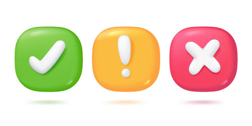 wrong check mark choosing to decide on something vector image