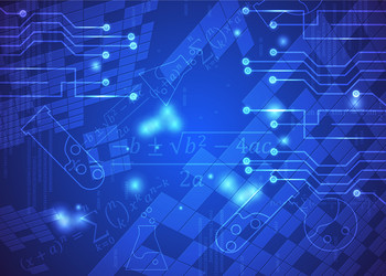 abstract background 31 formulas code vector image