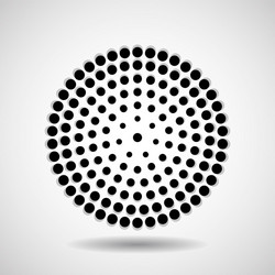 abstract dotted circles dots in circular form vector image