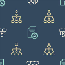 set line project team base hierarchy organogram vector image