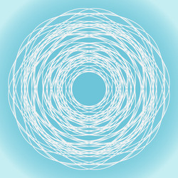 snowflake of ornate round shape and structure vector image