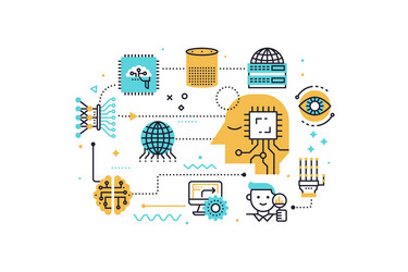 Ai artificial intelligence concept Royalty Free Vector Image