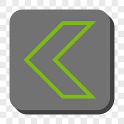 arrowhead left rounded square button vector image