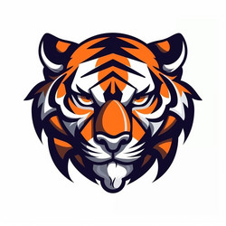 esport logotype tiger icon sticker cat Vector Image