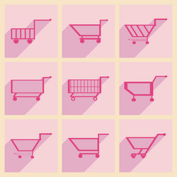 flat with shadow concept and mobile application vector image