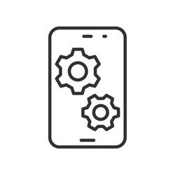 installation app icon in line design vector image