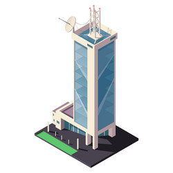 Isometric skyscraper building for map creating Vector Image