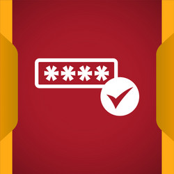 password verification icon for web and mobile vector