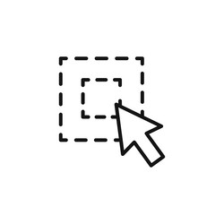 select element icon outline collection in black vector image