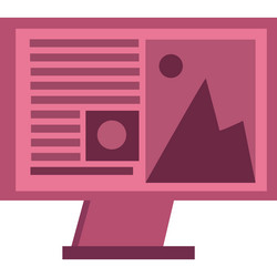 shared hosting icon pc computer screen vector image