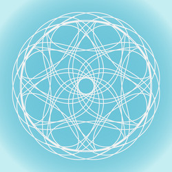 snowflake of ornate round shape and structure vector image