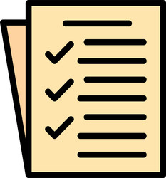 task list line filled style icon design vector image