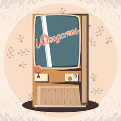 video game retro machine vector image