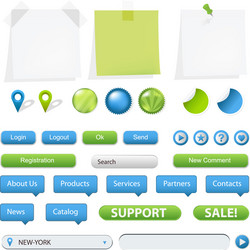 Website Navigation Icons & Elements vector image