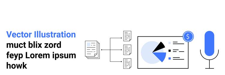 workflow automation with document processes vector image