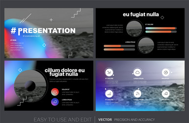 creative presentation templates with editable vector image