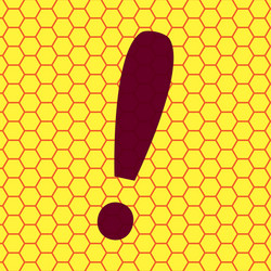 exclamation point flat modern web button vector image