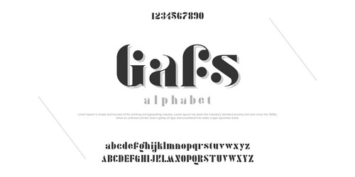 gafs font buddle package custom vector image