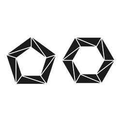 geometric shape polygonal abstract design faceted vector image
