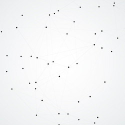 line art wireframe with black network dots data vector image