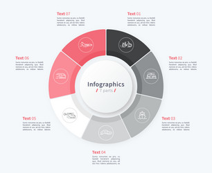 Double donut chart flat ppie Royalty Free Vector Image