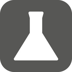 Test-tube icon flask and chemical analysis vector