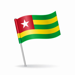 Togolese Flag Pointer Layout vector image