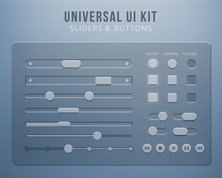UI Elements with Transparency vector image