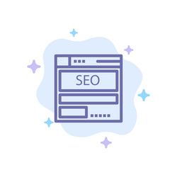 website server data hosting seo tech blue icon vector image