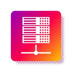 white server data web hosting icon isolated vector image