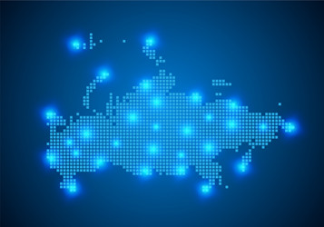 abstract blue background with map internet line vector image