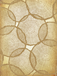 Aged background with tree rings pattern vector