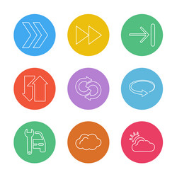 arrows directions pointer arrow user vector image